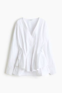 Blusa entallada de algod?n