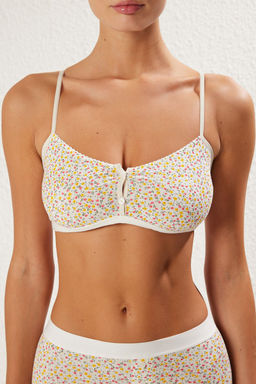 TRENDYOLMILLA Cok Renkli 2li Paket Pamuklu Cicekli Balensiz Kaps?z Bralette Orme Sutyen THMSS25SU00028  фото 6
