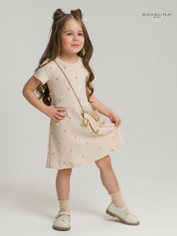 Платье Лето лапша кофейные сердечки