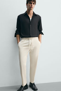 PANTAL?N CINTURA JOGGER CONFORT / Crudo medio - Zara фото 6