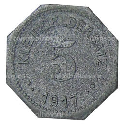 5 пфеннигов 1917 года Германия Нотгельд  Айслебен