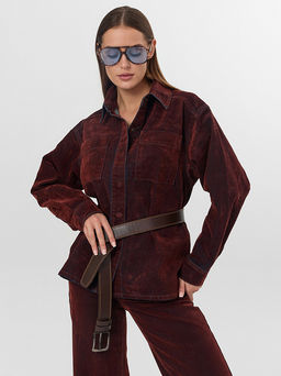 Жакет женский джинсовый бордовый - Mark formelle фото 7