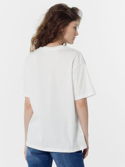 Футболка женская белая с печатью