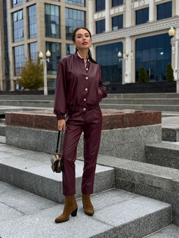 Бомбер AURA 1146-164 бургунди