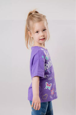 CRB wear/CWKG 63730-44-389 Футболка для девочки,фиолетовый/Ex.Cherubino фото 6
