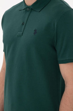 Erkek Slim Fit Polo Yaka Koyu Ye_il Basic Ti__rt Sepette S_rpriz _ndirim - U.s. polo assn фото 14