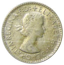 Монета 3 пенса 1964 года Австралия