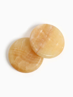 Камни для СПА 8×8 желтоватый мрамор, 4 шт.