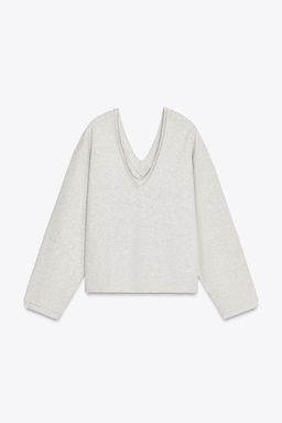 SOFT V-NECK SWEATSHIRT - Zara фото 5