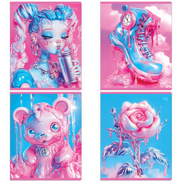 Тетрадь 48л. BG "Расплавленный" клетка (Т5ск48_вл_к_тф 64170) выб. лак, конгрев, тиснение фольгой, форзац с дизайном, блок 70г/м2