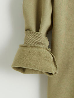 Dik Yaka Erkek ?ocuk Kal?n Sweatshirt