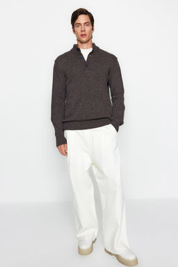 TRENDYOL MAN Vizon Casual Slim Fit Yunlu Yar?m Bal?kc? Dugmeli Triko Kazak TMNAW21KZ0394 - Trendyolmilla фото 23
