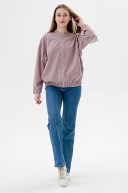 Бомбер из коттон фита кофе макси - Амадэль фото 15