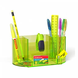Цена за 1 шт. Набор настольный пластиковый ErichKrause® Victoria, Neon, желтый