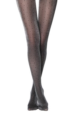 Колготки фантазийные CONTE LUXE DOTS Колготки с люрексом и рисунком в точку nero - Conte elegant фото 4