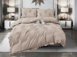 КПБ EFOR COTTONI с вышивкой "листок" (Y-2), евро