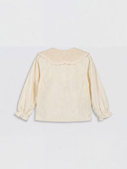 ?i?ek Nak??l? K?z ?ocuk Kadife G?mlek