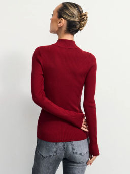 Джемпер в рубчик с молнией / Zarina  фото 6