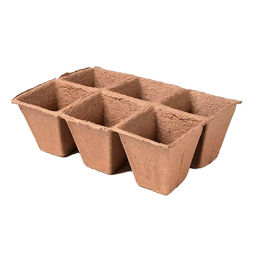Блок торфяных горшочков 6 ячеек 90х90х90мм