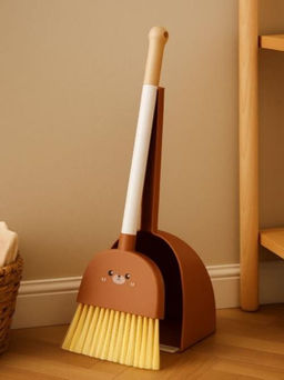 Веник с совком "Big bear", brown