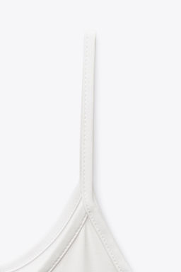 POLYAMIDE SLIM STRAP T-SHIRT - Zara фото 29