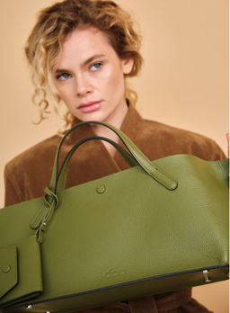 Женская кожаная сумка Dari DBR 31136 зеленая водоросль  фото 2