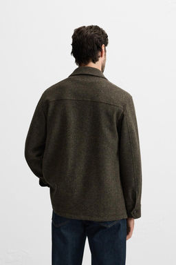 WOOL OVERSHIRT WITH POCKETS - Zara фото 3