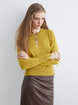 Bisiklet Yaka Kad?n Triko Kazak