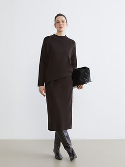 Beli Lastikli Triko Etek