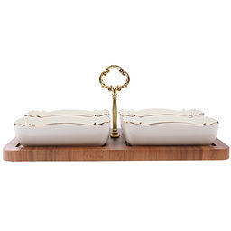 90034-325 Менажница на подставке 4 блюда 6пр керамика LR (х6) - Mayer&boch фото 2