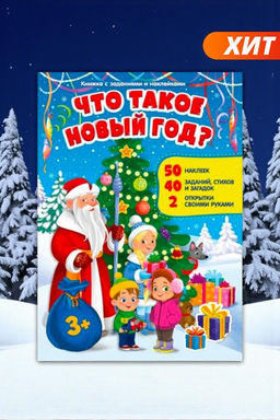ГеоДом. Книжка с заданиями и наклейками. Что такое Новый год 21х29,7 см. 10стр.