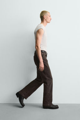 JEANS FLARE FIT ROTOS / Marr?n - Zara фото 22