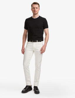 Siyah Slim Fit %100 Pamuk Bisiklet Yaka Ti__rt