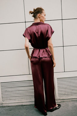 HIGH-WAIST SLIM TROUSERS - Zara фото 5