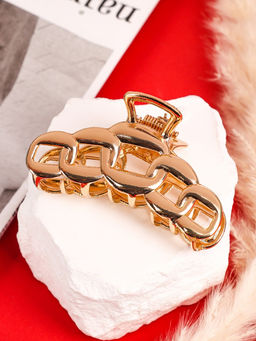 Цена за 6 шт. Крабик для волос «Кара», звенья, 7 см, золото