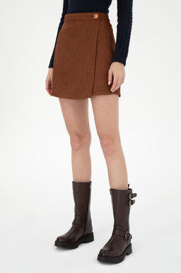 Женская коричневая тканая юбка Неожиданная скидка в корзине - U.s. polo assn фото 2