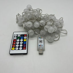 Гирлянда нить USB с пультом глянцевые шарики 10 м (арт. HZ-116) - Ип лебедев о.ю фото 2