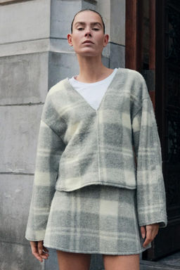 SOFT CHECK SWEATSHIRT - Zara фото 6