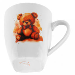 Набор посуды фарфоровый "Мишутка" 3 предмета: тарелка мелкая д175мм гладкий край, салатник д360мм, кружка 210мл, форма "Глория", подарочная упаковка (Россия)