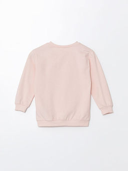 Bisiklet Yaka Uzun Kollu Bask?l? K?z Bebek Sweatshirt - Waikiki фото 3