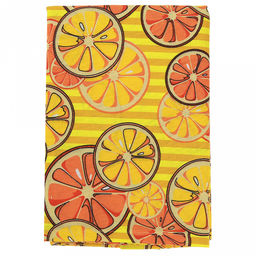 Скатерть 240х145см "Апельсины, вид 5", длина стола до 200см, на 10-12 персон, рогожка (хлопок 100%) 171г/м2, упаковка классическая, пакет ПВХ 25х41см, "Домашняя мода" (Россия)