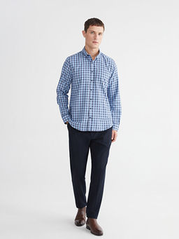 Regular Fit Ekose Gabardin Erkek G?mlek