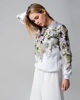 Свитшот с однотонными манжетами SWP055, джемпер - Sahar art lab фото 4