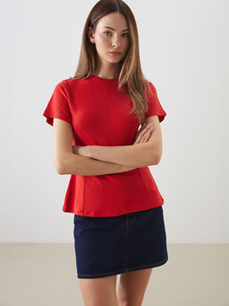 Bisiklet Yaka Kad?n Ti??rt