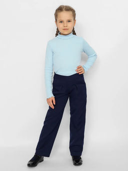 CRB wear/CWJG 63188-43 Водолазка для девочки, голубой/Ex.Cherubino  фото 3