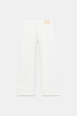 JEANS Z1975 BARREL TIRO MEDIO BAJO VUELTA / Blanco - Zara фото 7