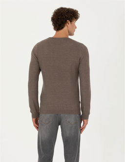 Vizon Melanj Slim Fit Bisiklet Yaka Triko Kazak - Pierre cardin фото 5