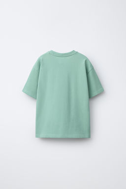 CAMISETA HEAVY WEIGHT TEXTO / Turquesa - Zara фото 2