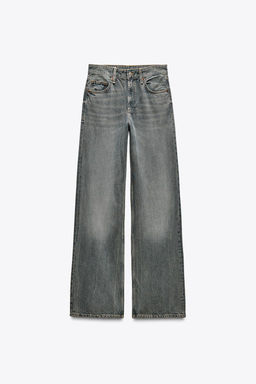 TRF WIDE-LEG MID-WAIST JEANS - Zara фото 13