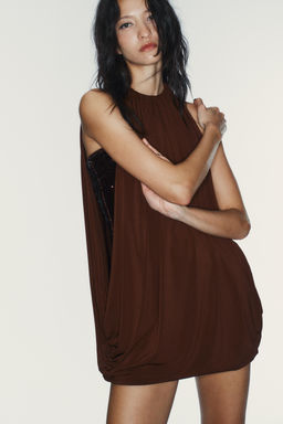 SEQUIN BALLOON DRESS - Zara фото 4
